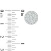 Thumbnail Image 2 of 1 CT. T.W. Diamond Cluster Frame Stud Earrings in 10K White Gold