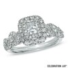 Thumbnail Image 0 of Celebration 102® 1-1/4 CT. T.W. Radiant-Cut Diamond Frame Engagement Ring in 18K White Gold (I/SI2)