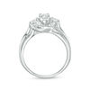Thumbnail Image 5 of 1 CT. T.W. Diamond Three Stone Slant Engagement Ring in 14K White Gold