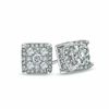 Thumbnail Image 0 of 1/2 CT. T.W. Diamond Square Cluster Stud Earrings in 10K White Gold