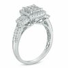 3/4 CT. T.W. Princess-Cut Composite Diamond Three Stone Engagement Ring in 10K White Gold