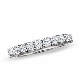 1 CT. T.W. Certified Diamond Band in 18K White Gold (F/I1)