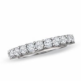 1 CT. T.W. Certified Diamond Band in 18K White Gold (F/I1)