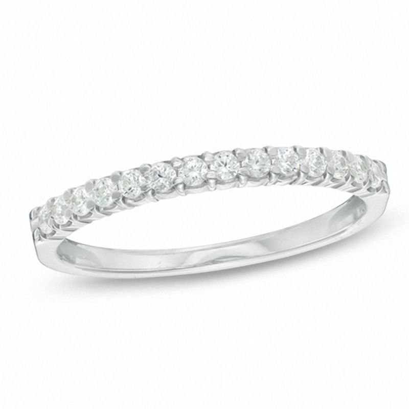 1/4 CT. T.W. Certified Diamond Band in 14K White Gold (I/SI2)