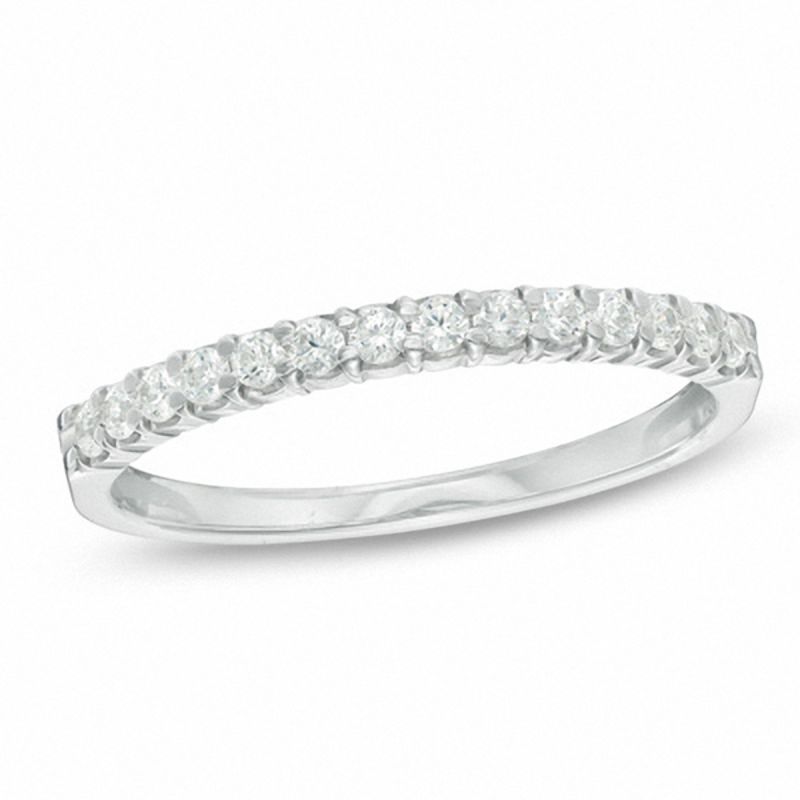 Main Image 1 of 1/4 CT. T.W. Certified Diamond Band in 14K White Gold (I/SI2)