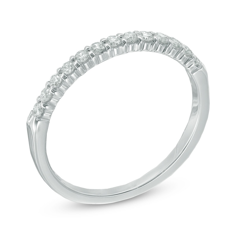 1/4 CT. T.W. Certified Diamond Band in 14K White Gold (I/SI2)