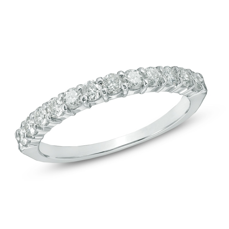 1/2 CT. T.W. Certified Diamond Band in 14K White Gold (I/SI2)
