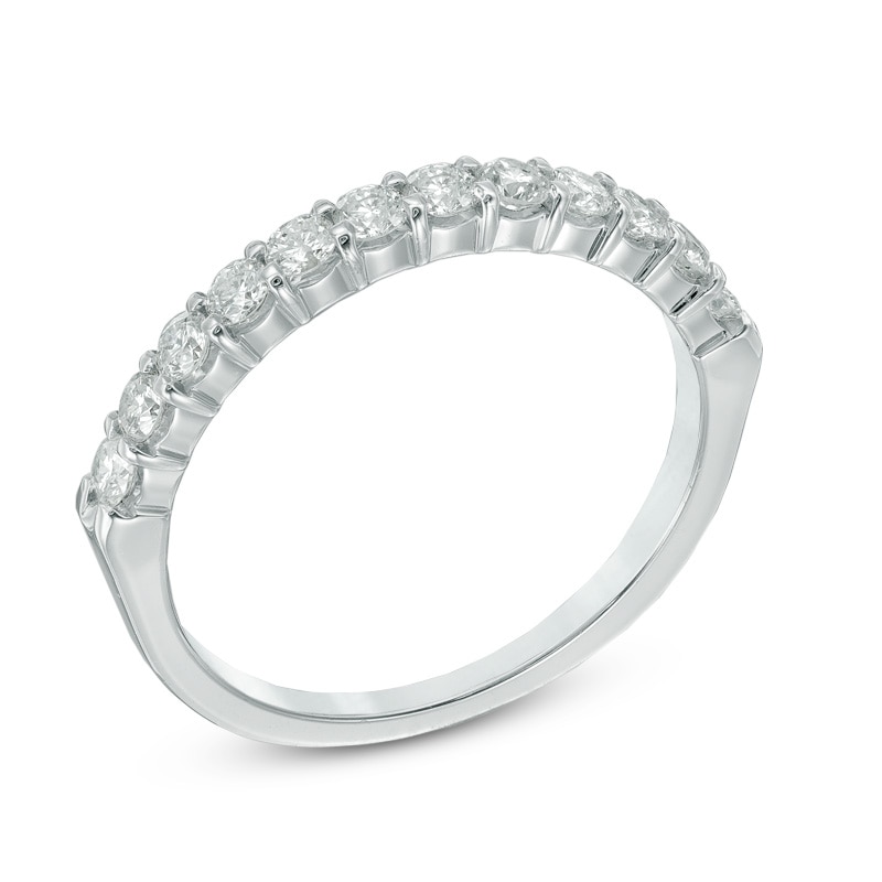 Main Image 2 of 1/2 CT. T.W. Certified Diamond Band in 14K White Gold (I/SI2)