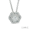 Thumbnail Image 0 of Vera Wang Love Collection 5/8 CT. T.W. Diamond Flower Pendant in 14K White Gold