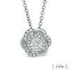 Thumbnail Image 1 of Vera Wang Love Collection 5/8 CT. T.W. Diamond Flower Pendant in 14K White Gold