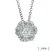 Thumbnail Image 0 of Vera Wang Love Collection 5/8 CT. T.W. Diamond Flower Pendant in 14K White Gold