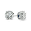 Vera Wang Love Collection 3/8 CT. T.W. Diamond Swirl Stud Earrings in 14K White Gold