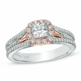 Vera Wang Love Collection 1 CT. T.W. Princess-Cut Diamond Engagement Ring in 14K Two-Tone Gold