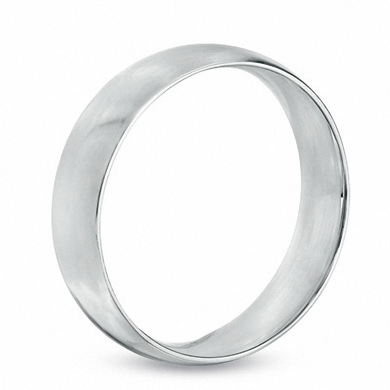 Men's 6.0mm Polished Comfort Fit Wedding Band in Sterling Silver