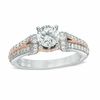 Thumbnail Image 0 of Vera Wang Love Collection 1-1/4 CT. T.W. Diamond Collar Engagement Ring in 14K Two-Tone Gold