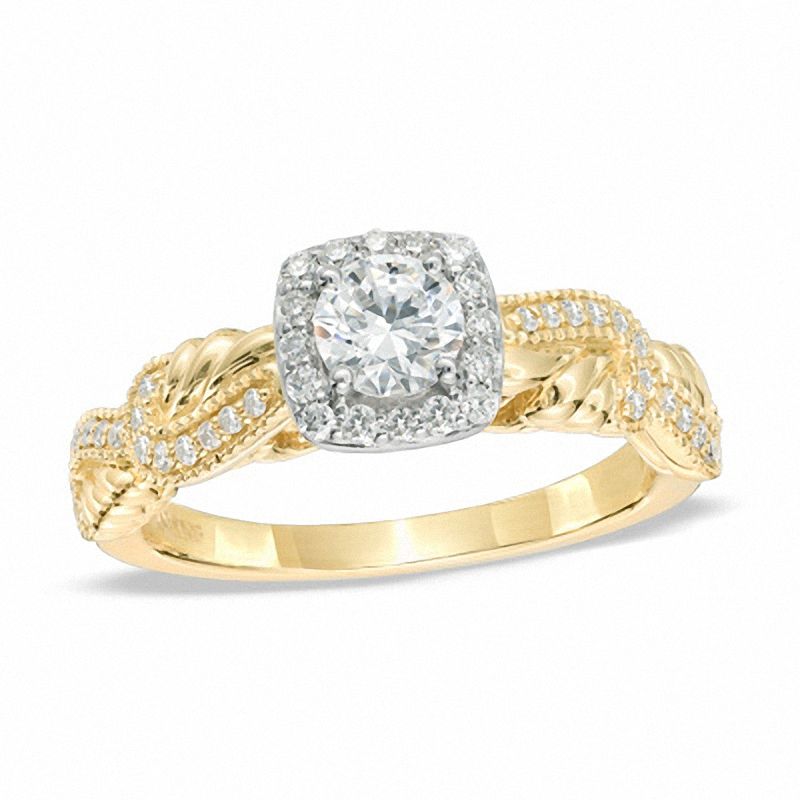Vera Wang Love Collection 5/8 CT. T.W. Diamond Engagement Ring in 14K Gold