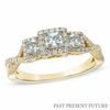 Thumbnail Image 0 of 3/4 CT. T.W. Princess-Cut Diamond Past Present Future® Engagement Ring in 14K Gold