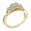 Thumbnail Image 1 of 3/4 CT. T.W. Princess-Cut Diamond Past Present Future® Engagement Ring in 14K Gold