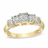 Thumbnail Image 0 of 1/4 CT. T.W. Diamond Three Stone Collar Engagement Ring in 10K Gold