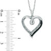 Thumbnail Image 1 of Enhanced Black and White Diamond Accent Heart Pendant in Sterling Silver