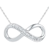 Thumbnail Image 1 of Diamond Accent Infinity Necklace in Sterling Silver