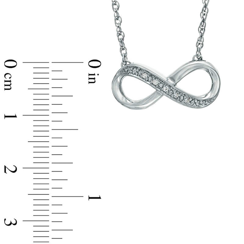 Diamond Accent Infinity Necklace in Sterling Silver