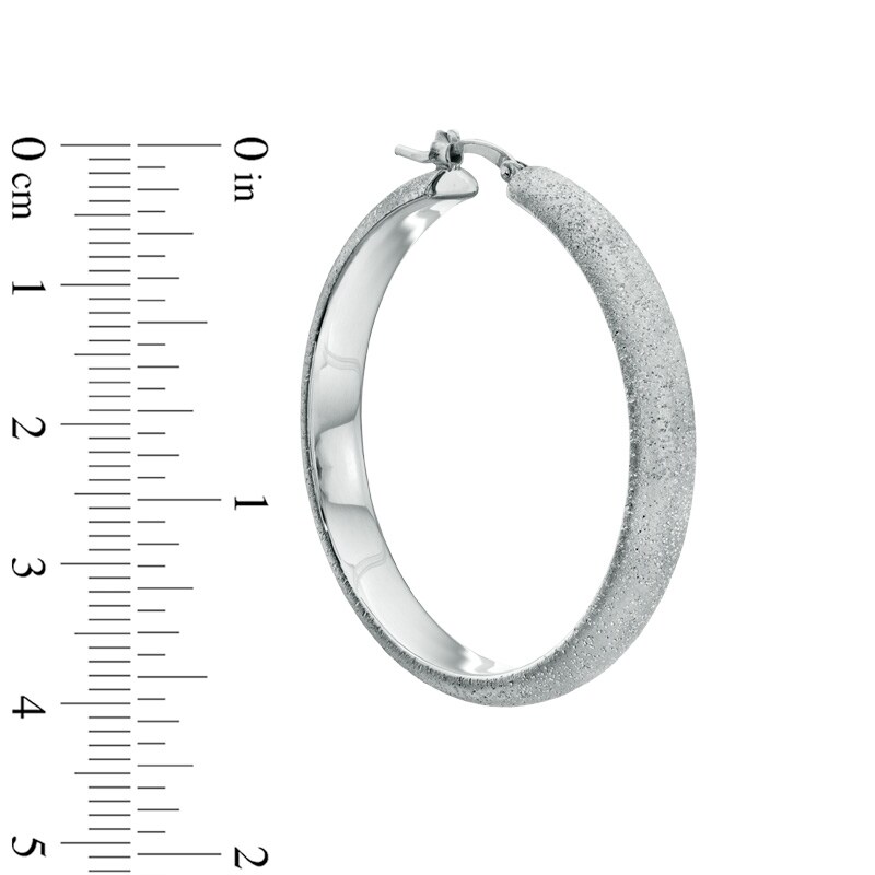 Main Image 2 of Charles Garnier 40mm Hoop Earrings in Sterling Silver