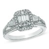 Thumbnail Image 0 of 3/4 CT. T.W. Multi-Baguette Diamond Frame Engagement Ring in 14K White Gold