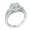 Thumbnail Image 1 of 1 CT. T.W. Princess-Cut Quad Diamond Frame Engagement Ring in 14K White Gold