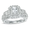 2 CT. T.W. Certified Radiant-Cut Diamond Frame Engagement Ring in 14K White Gold (I/I1)
