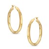 Thumbnail Image 0 of Charles Garnier 35mm Slim Twist Hoop Earrings in Sterling Silver with 18K Gold Plate