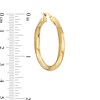 Thumbnail Image 1 of Charles Garnier 35mm Slim Twist Hoop Earrings in Sterling Silver with 18K Gold Plate