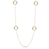 Thumbnail Image 1 of Charles Garnier Twist Circle Necklace in Sterling Silver with 18K Gold Plate - 27"
