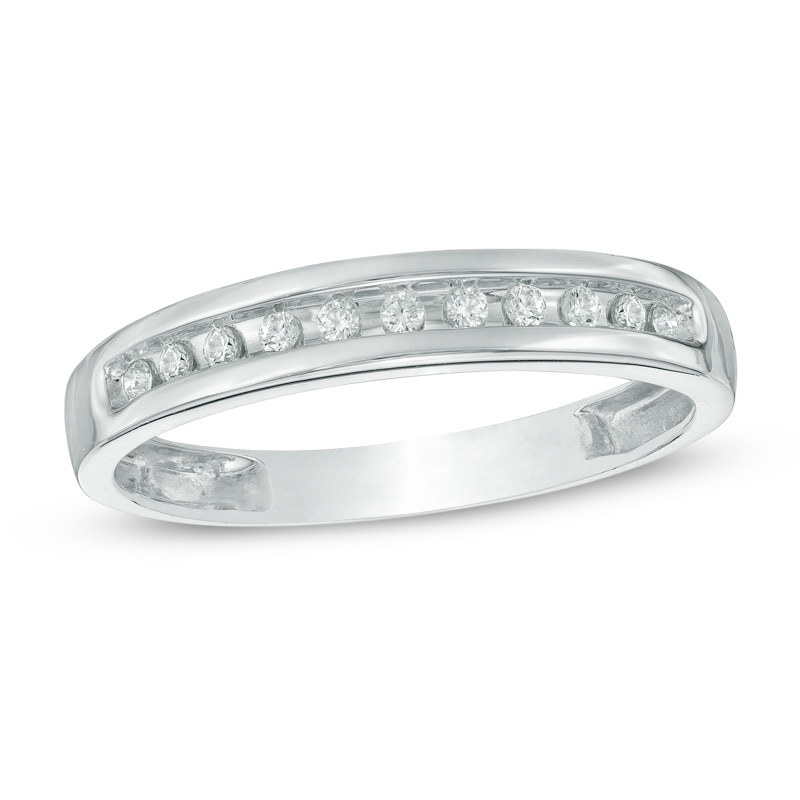 1/10 CT. T.W. Diamond Band in Sterling Silver