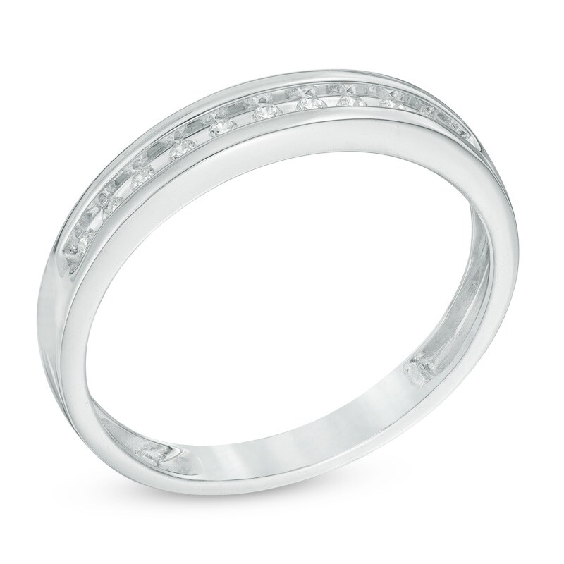 1/10 CT. T.W. Diamond Band in Sterling Silver