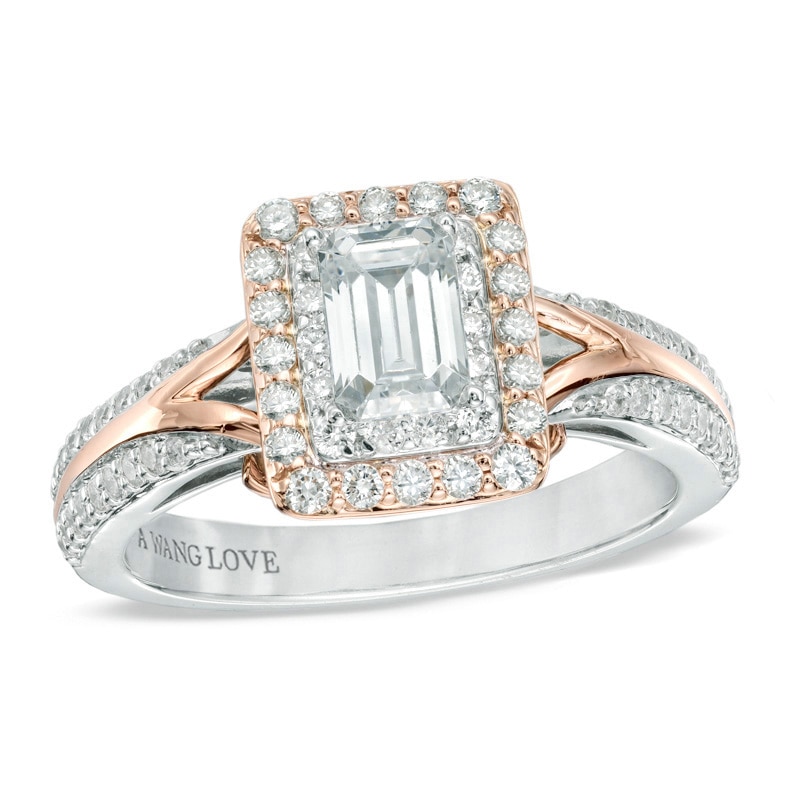 Vera Wang Love Collection Emerald-Cut Diamond Engagement Ring in 14K Two-Tone Gold