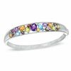 Thumbnail Image 1 of Multi-Gemstone Bangle in Sterling Silver