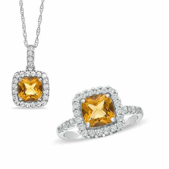 7 0mm lab created white sapphire and diamond accent frame pendant