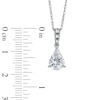 Thumbnail Image 3 of Pear-Shaped Lab-Created White Sapphire Pendant and Earrings Set in Sterling Silver