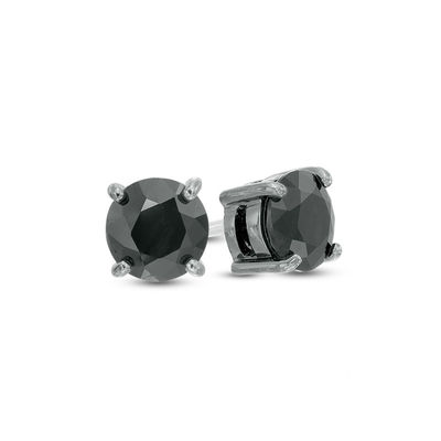 Men S Shaquille O Neal 6 0mm Black Shire Solitaire Stud Earrings Men S Shaquille O Neal 6 0mm Black Shire Solitaire Stud Earrings In Sterling Silver