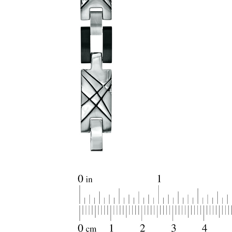 Men's Bracelet in Two-Tone Stainless Steel - 8.5"