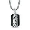 Thumbnail Image 0 of Men's Dog Tag Pendant in Two-Tone Stainless Steel - 24"