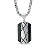 Thumbnail Image 1 of Men's Dog Tag Pendant in Two-Tone Stainless Steel - 24"