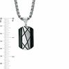Thumbnail Image 2 of Men's Dog Tag Pendant in Two-Tone Stainless Steel - 24"