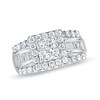 1 CT. T.W. Princess-Cut Diamond Frame Engagement Ring in 14K White Gold