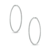 Thumbnail Image 1 of 1 CT. T.W. Diamond Inside-Out Hoop Earrings in Sterling Silver