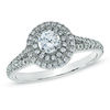 Thumbnail Image 0 of Celebration Ideal 3/4 CT. T.W. Diamond Frame Engagement Ring in 14K White Gold (I/I1)