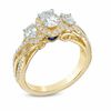 Thumbnail Image 2 of Vera Wang Love Collection 1 CT. T.W. Oval Diamond Three Stone Engagement Ring in 14K Gold