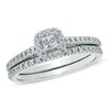 Thumbnail Image 1 of 1/2 CT. T.W. Princess-Cut Diamond Frame Bridal Set in 14K White Gold