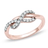 Thumbnail Image 0 of 1/4 CT. T.W. Diamond Infinity Ring in 10K Rose Gold